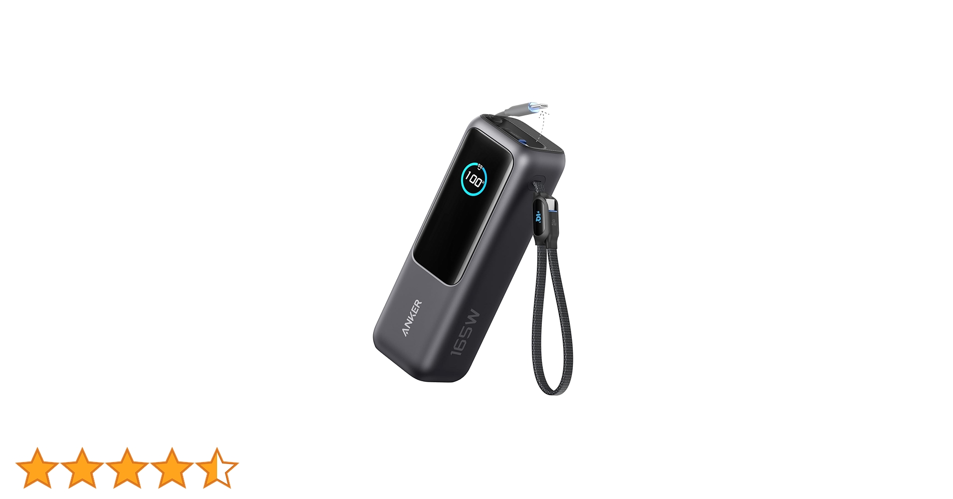 AnkerPowerBank (25000mAh)未使用品 Anker Power Bank (25000mAh, Built-In & 巻取り式USB-Cケーブル